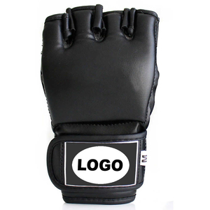 Breathable Leather MMA Training Gloves - <b>Open</b> Palm Grappling Mitts with Mesh Wrist Support - Custom OEM Factory Sparring - Product Image 3