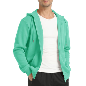 Sweat à capuche décontracté en coton avec poches avant, fermeture éclair de qualité supérieure, coupe classique, molleton, prix abordable pour homme - Product Image 2