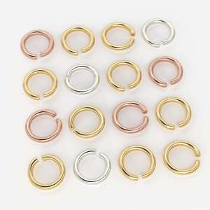 Lot de 5 anneaux ouverts - Or jaune 18 carats 5 mm 20 Gauge Outils et équipement de bijouterie - Product Image 2