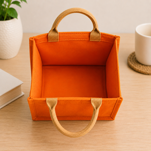AMANI <b>Custom</b> Printed Small Orange Jute Eco-Friendly <b>Foldable</b> Mini Tote <b>Bag</b> Reusable <b>Shopping</b> Travel Packaging Wholesale - Product Image 5