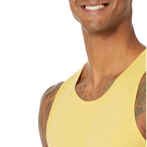 <b>men</b> cotton spandex <b>gym</b> <b>vest</b> sleeveless workout muscle breathable stretch fitness tank top - Product Image 5