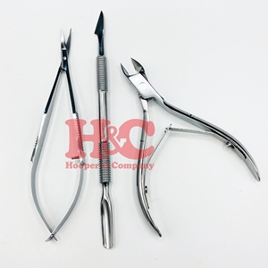 Hot Sale Nail Pusher <b>Manicure</b> Pedicure <b>Kit</b> with Stainless Steel Tools Straight Blade Nail Cutter & Nipper Customize Logo - Product Image 4