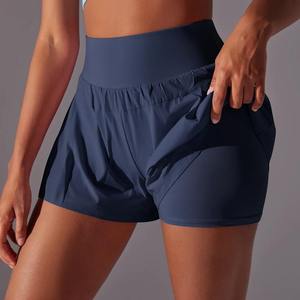 Lululeemon High Waist Pleated Gym <b>Shorts</b> Women Athletic Running <b>Shorts</b> Quick Dry <b>Yoga</b> <b>Shorts</b> with Inner Liner Wholesale - Product Image 3