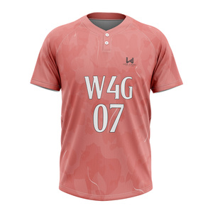Camiseta de Béisbol Sublimada Profesional de 2 Botones, Camiseta Personalizada para Equipo de Softbol, Uniforme Deportivo Transpirable - Product Image 1