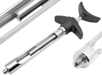 Jeringas Dentales Profesionales Manuales de Acero Inoxidable para Anestesia Local, Reutilizables, Duraderas y de Alta Calidad