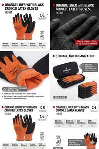 Orange Liner with Black Crinkle Latex Anti-Slip General Purpose for Aerospace Applications - Product Image 2