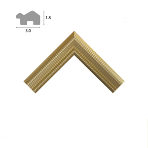 Modern Style PS Polystyrene Frame Moulding <b>Wood</b> Grain Minimalist Wide <b>Border</b> OEM Custom Photo Frame Factory - Product Image 2