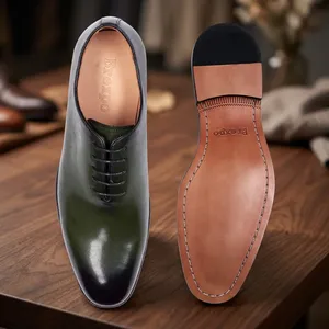 รองเท้าหนังแบบผูกเชือกทรงเหลี่ยมสำหรับงานแต่งงาน น้ำหนักเบา กันลื่น - Product Image 2