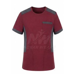 Uniforme Médico de Trabajo para Enfermería, Blusa de Manga Corta con Cuello Redondo para Aplicaciones Médicas y de Atención Sanitaria Profesionales - Product Image 2