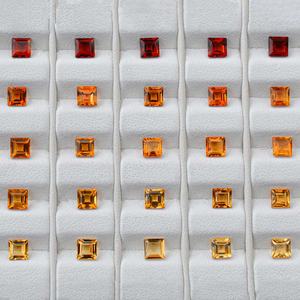 Piedra preciosa suelta facetada de corte cuadrado de citrino Natural de alta demanda de 3,5mm para joyería, ofertas de tendencia al por mayor, comprar al fabricante - Product Image 2