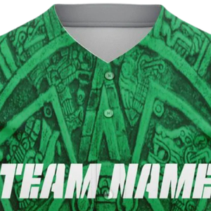 Camiseta de béisbol personalizada para hombre con botones y estampado verde, uniforme transpirable para equipos de softbol, camisa deportiva atlética para equipos - Product Image 5