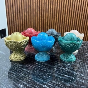 Elegante Quemador de Incienso de Resina con Diseño Árabe, Hecho a Mano, con Grabado Floral de Sándalo y Anís Estrellado, para Decoración del Hogar y Aromaterapia - Product Image 1