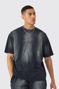 Camiseta de Hombre con Efecto Deslavado, 100% Algodón, Estilo Vintage, Oversize, Casual, Streetwear, con Logotipo Personalizado, Transpirable, de Alta Calidad, OEM - Product Image 1