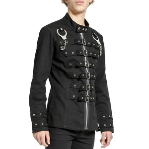 OEM ODM CUSTOM ROCK GUARD PSYCHO HANDCUF <b>GOTHIC</b> ZIP-UP <b>JACKET</b> COAT PUNK UNIFORM WHOLESALE 2026 - Product Image 2