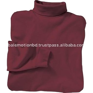 Camiseta de algodón 100% de la mejor calidad para hombre, cuello alto, manga larga, estilo Vintage, cuello alto, ropa sólida teñida, punto de 180 gramos - Product Image 2