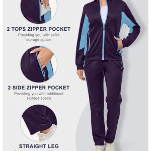 Jogging Easy To Wear Outdoor Use Jogging <b>Set</b> Tracksuit Comfortable Zipper Hoodies Suits Two Piece <b>Set</b> Women's <b>Sets</b> - Product Image 4