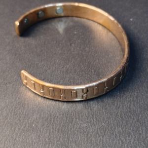 Modern Grid Pattern Copper <b>Bracelet</b> - Stylish Pure Copper Healing Cuff - <b>Men</b>’s Executive Therapy Bangle for Energy & Pain Relief - Product Image 5