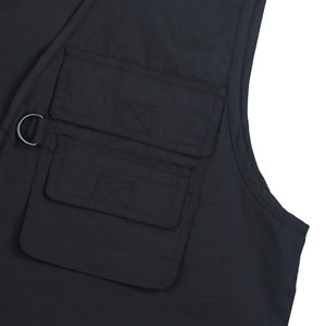 Gilet en jean pour homme avec plusieurs poches, style utilitaire, veste sans manches en jean, gilet de voyage en plein air, tissu en coton durable - Product Image 6