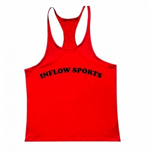 Tang Top Cropped 140gsm 100% Cotton Custom Print Logo 100% Soft Comfortable Breathable Knitted Men Tank Top <b>Singlet</b> - Product Image 4