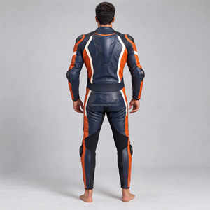 Traje de Motociclista de Cuero, Ropa de Motociclismo de Aventura, Protección Contra Impactos, Estructura Ventilada, Medidas Personalizadas - Product Image 2