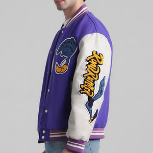 Chaquetas Varsity de Lona con Parches para Exteriores, Diseño Personalizado, Tallas Grandes, Hechas a Medida, Secado Rápido, Transpirables, Novedades - Product Image 2