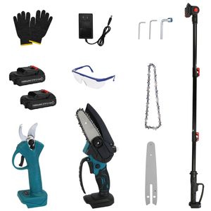 Tijeras de podar inalámbricas 4 en 1, motosierra eléctrica con extensión máxima de 5.5 pies, sierra de 4/6 varillas, hoja SK5, herramientas de jardín sin escobillas - Product Image 1