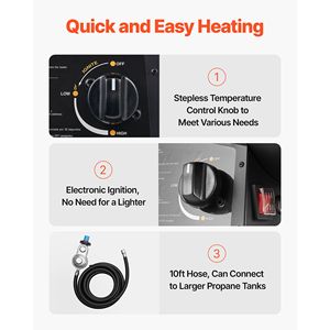 Stufa a Propano Portatile da 100.000 BTU con Aria Forzata, Regolazione Temperatura Continua, Protezione di Sicurezza per Garage/Negozio e Uso Domestico - Product Image 6