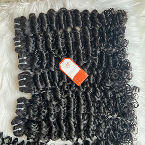 Paquete de pelo de trama rizada al agua más vendido 100% cabello humano crudo vietnamita cierre personalizado 200% densidad Super doble dibujado - Product Image 1