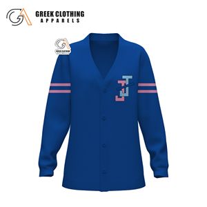 Sudadera Personalizada Jack and Jill para Mujer, Chaqueta Cortavientos con Cuello Abierto, Color Azul Rey Sólido, Abrigo con Letras Griegas de Hermandad, Se Puede Agregar Logotipo - Product Image 2