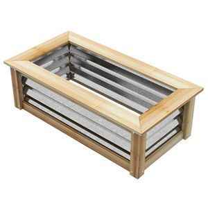 Metal and Wood Combined Vertical Garden <b>Planters</b> Raised Bed and <b>Planter</b> Box for Growing Flowers Herbs <b>Vegetables</b> - Product Image 1