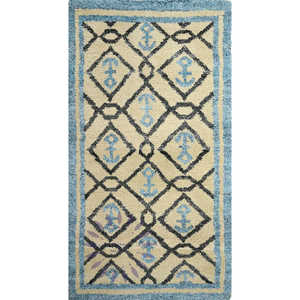 พรม Beni ourain โบโฮโมรแคนจากแหล่งจริยธรรมทำด้วยมือ3x6ฟุตจัดส่งเร็วพรมประตู77สีฟ้าแทนสีน้ำเงิน - Product Image 5