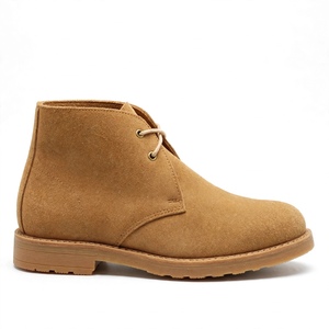 Bottes Chukka en daim pour homme 100% cuir véritable, bout rond, lacets, semelle extérieure en caoutchouc respirante, style automne, exportées du Bangladesh - Product Image 4