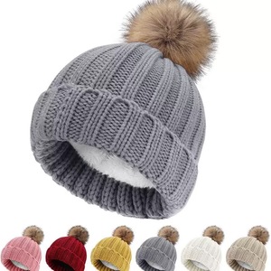 Wholesale Custom Jacquard <b>Bobble</b> <b>Hat</b> Pom Pom Beanie Winter Ski Team Cuffed Pom Pom Beanies With Logo Custom Embroidery Big Bone - Product Image 3