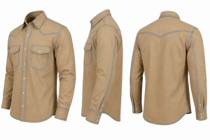 Chemise de travail occidentale pour homme 2026 de haute qualité, ignifuge, indéchirable, respirante, triple couture, robuste, pour soudure, sans couture - Product Image 5