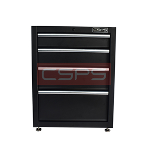 Armoire à outils en acier noir mat thermolaqué à 4 tiroirs, 61 cm, pour une identification distinctive (référence similaire) - Product Image 2