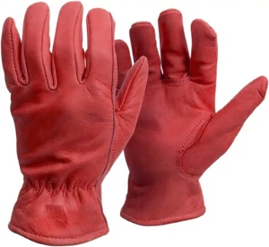 Goat Grain Leather Heavy Duty <b>Driver</b> <b>Gloves</b> Outdoor Work Multifunctional Truck Warehouse Garden Farm Men Cotton Protection - Product Image 2