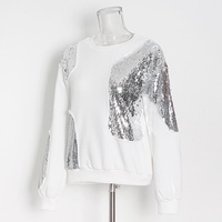 Großhandel Pailletten-Verzierter Herbst-Winter Damen Strickpullover 2026 Neue Mode Langarm Locker Sitzend