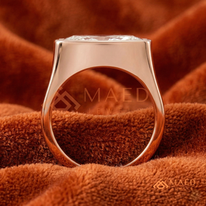 แหวนหมั้นทองคำขาว 14K/18K ทรงมาร์คีส์ ประดับเพชรแบบฝังขอบ |   แหวนแต่งงานสไตล์มินิมอลสมัยใหม่สำหรับผู้หญิง - Product Image 3