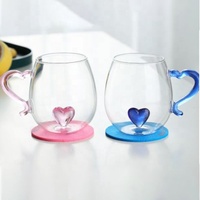 Taza de Vidrio de Borosilicato con Figura de Animal 3D, Ecológica y Saludable, para Café, Té, Agua, Leche y Otras Bebidas, Personalizable por Sublimación