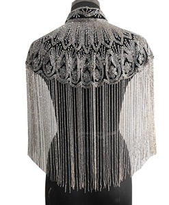 European Hot selling Women Party Wear Trendy and Sexy Women's <b>Tops</b> Super Sparkling Evening capes for Women - Product Image 3