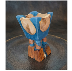 2025 New Wood Epoxy Resin <b>Bakhoor</b> Burner Incense Madhkan Burner Arabic <b>Oud</b> Burner for Home Fragrance for Ramadan From India - Product Image 1