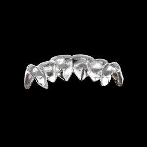 Grillz Hip Hop pour hommes en alliage plaqué or avec micro-incrustations de pierres rondes taille brillant, ensemble complet de capuchons dentaires, style boîte de nuit - Product Image 2