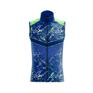 Full Zip Custom Sublimation Cycling Vest Mesh <b>Back</b> Breathable Windproof Sleeveless Bicycle Apparel Outdoor Bike Team Wear - Product Image 2