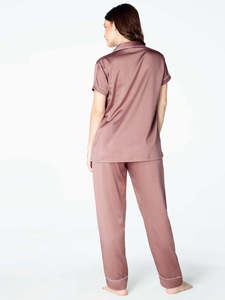 ชุดนอนผ้าซาตินลายผลไม้เอวสูงปานกลางสำหรับผู้หญิงใส่สบายระบายอากาศได้ดีช่วงฤดูร้อน - Product Image 2