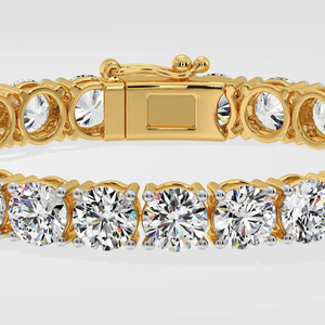 Pulsera de Diamantes Cultivados en Laboratorio de 1 Quilate, Corte Brillante Clásico, Oro Blanco de 18K, Engaste de Garras, Elegancia Atemporal, Brillo Radiante - Product Image 2