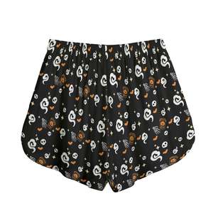 Shorts de Halloween para Mujer, Estampados, Cintura Media, con Cordón, Casuales, Tejidos, Holgados, Transpirables, con Diseño de Dibujos Animados - Product Image 5