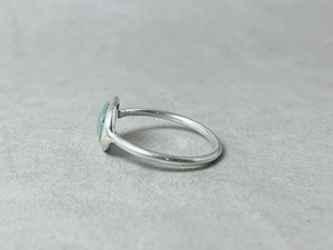 Anillo de Plata de Ley 925 Hecho a Mano con Cabujón de Calcedonia Aqua Natural, Anillo de Declaración para Mujer - Product Image 4