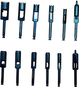 Kits d'implants dentaires 8 pièces, perce-tissus manuel réutilisable en titane, trephine, foret en acier inoxydable allemand certifié CE BBI-381 pour os - Product Image 2