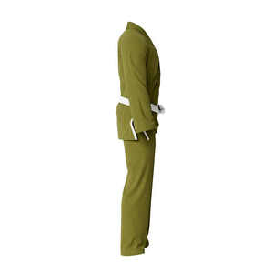 Kimono de BJJ Verde Oliva para Hombre, 100% Algodón, Corte Regular, Transpirable, Ropa de Artes Marciales, Talla Adulto - Product Image 5