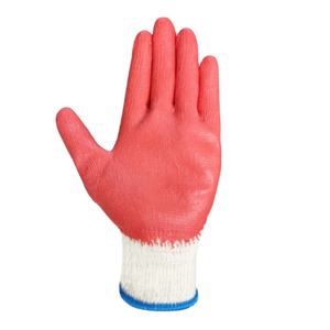 Petits gants de travail en <span class=keywords><strong>latex</strong></span> de couleur rouge bon marché de finition lisse avec en388 pour le marché polonais et coréen - Product Image 4